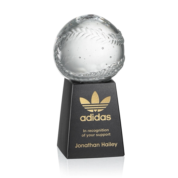 Crystal sports ball award mounted on a tall marble base.... from ASI 84592 St Regis Group / St Regis