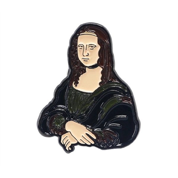 Mona Lisa souvenir badge lapel pin plus standard shipping to 1... from ASI 37218 Athena Promo (tm)