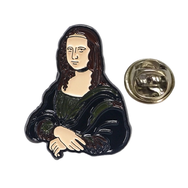 Mona Lisa souvenir badge lapel pin plus standard shipping to 1... from ASI 37218 Athena Promo (tm)