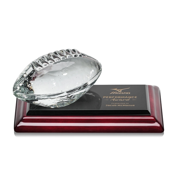 Crystal sports ball award mounted on a 4" x 6" handsome... from ASI 84592 St Regis Group / St Regis
