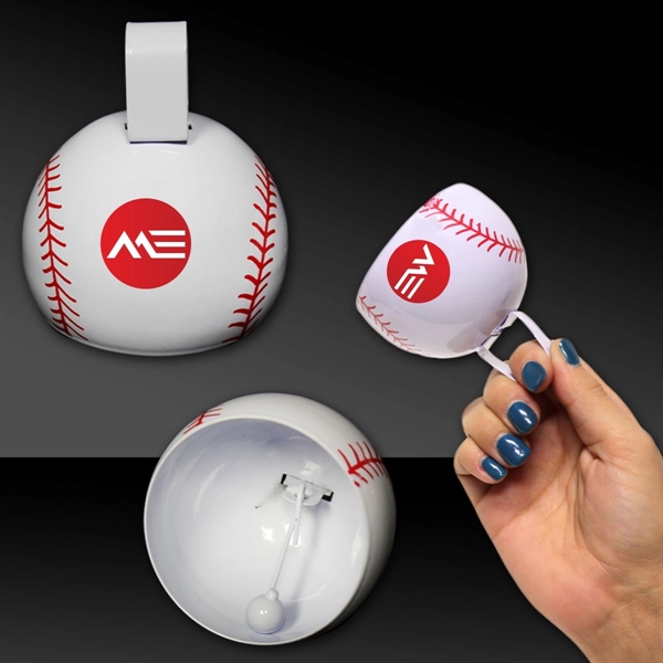 3 1/2" metal cowbell with football shape... from ASI 42016 Brighter Promotions Inc