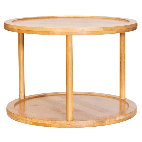 Two-tier bamboo lazy susan crafted from Moso bamboo.... from ASI 91565 Totally Bamboo