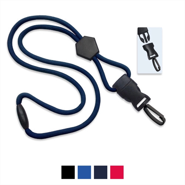 DTACH 36" 1/4" wide polyester lanyard with plastic hook attachment.... from ASI 62088 IDProductsource