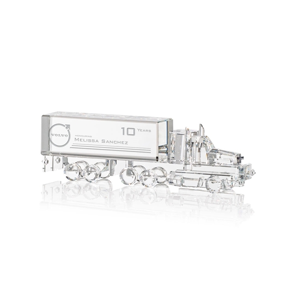 Optical crystal 18 wheeler truck shape award.... from ASI 84592 St Regis Group / St Regis