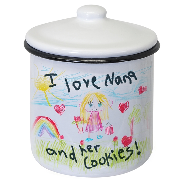 Enamel Canister with Lid... from ASI 92531 Unique Custom Products / UCP