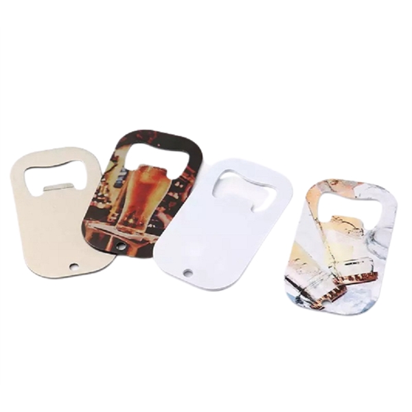 Tag shape bottle opener plus full color heat transfer on both... from ASI 37218 Athena Promo (tm)