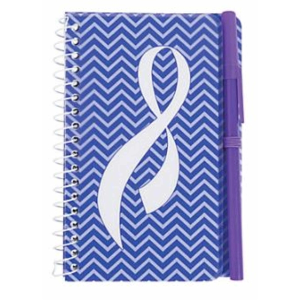 Cancer Awareness Spiral Notepad with Pen size 4.5" W x 6"... from ASI 57713 Glow Promotions / Glow Promotions