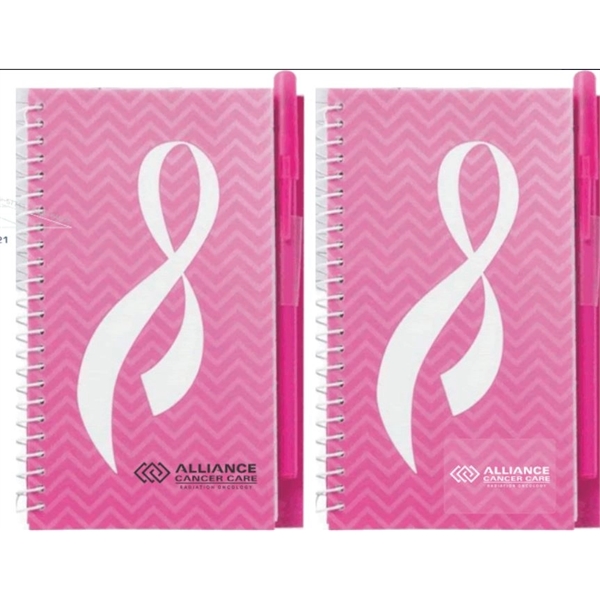 Cancer Awareness Spiral Notepad with Pen size 4.5" W x 6"... from ASI 57713 Glow Promotions / Glow Promotions