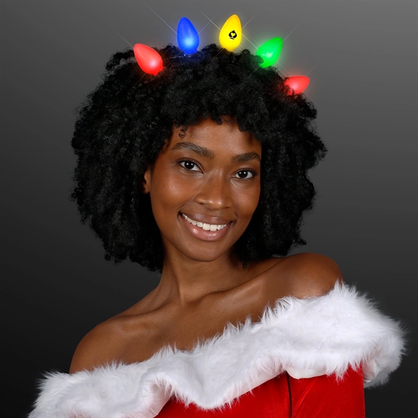 Light Up Christmas Bulbs Headband; BLANK & IMPRINT PRICING... from ASI 34194 ALightPromos