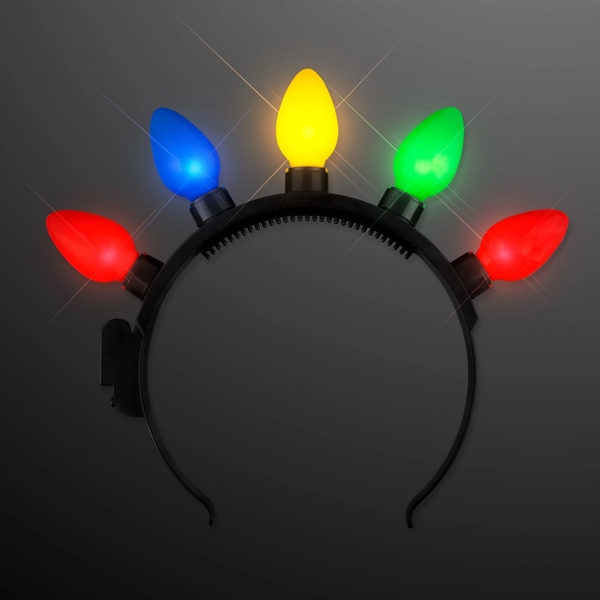 Light Up Christmas Bulbs Headband; BLANK & IMPRINT PRICING... from ASI 34194 ALightPromos