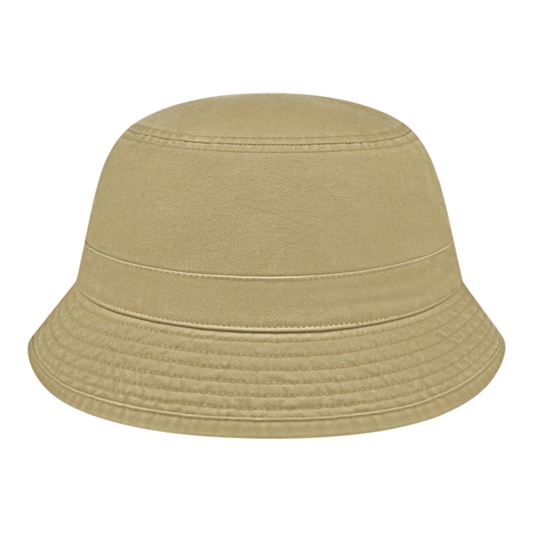 Heavy washed chino twill bucket hat available in sizes S/M &... from ASI 43792 Cap America Inc