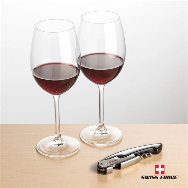 Giftset includes 2 Coleford  Stemmed wine glasses and Swiss Force®... from ASI 84592 St Regis Group
