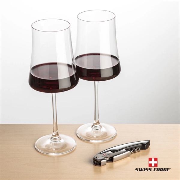 Giftset includes 2 Dakota Stemmed wine glasses and Swiss Force® Impressive... from ASI 84592 St Regis Group