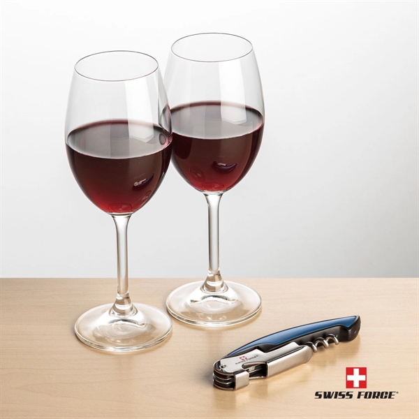 Giftset includes 2 Naples Stemmed wine glasses and Swiss Force® Impressive... from ASI 84592 St Regis Group