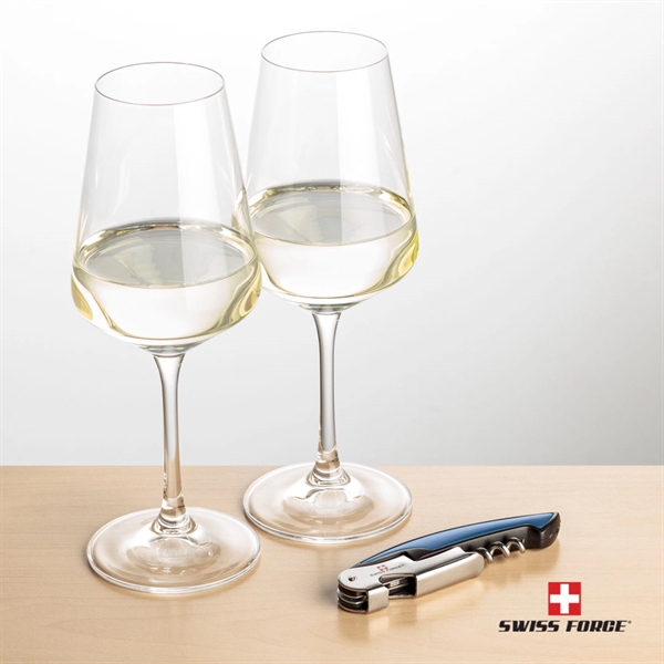 Giftset includes 2 Cannes Stemmed wine glasses and Swiss Force® Impression... from ASI 84592 St Regis Group