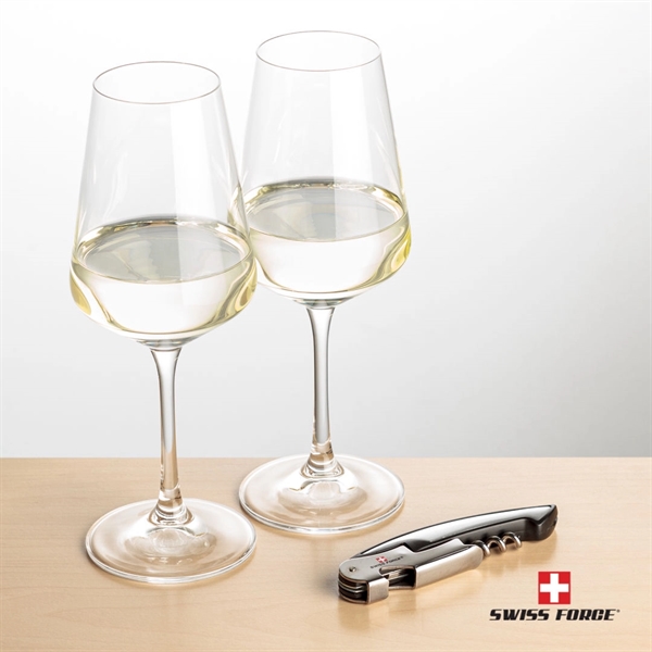 Giftset includes 2 Cannes Stemmed wine glasses and Swiss Force® Impression... from ASI 84592 St Regis Group
