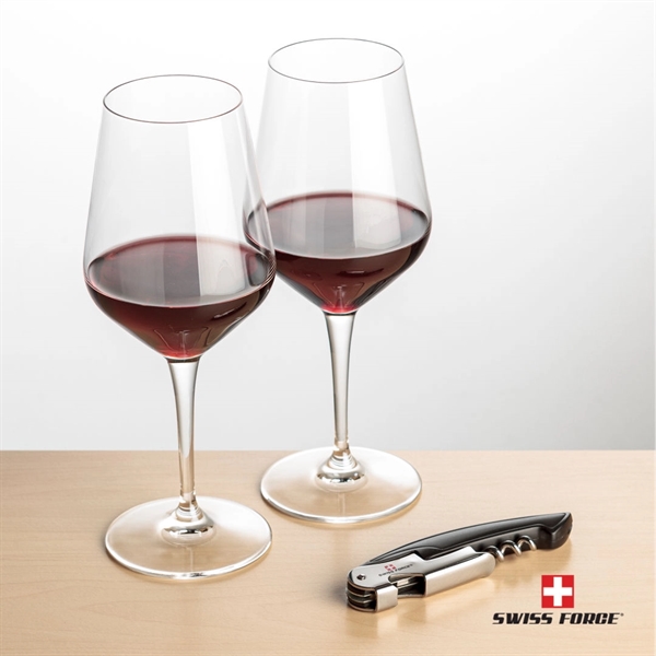 Giftset includes 2 Germain Stemmed wine glasses and Swiss Force® Impressive... from ASI 84592 St Regis Group