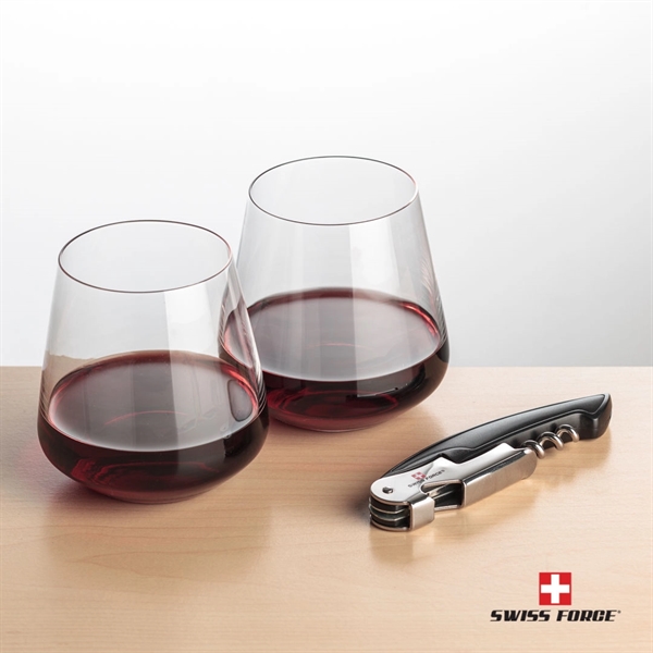 Giftset includes 2 Breckland stemless wine glasses and Swiss Force® Impressive... from ASI 84592 St Regis Group