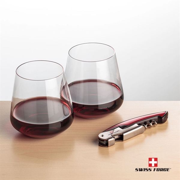 Giftset includes 2 Breckland stemless wine glasses and Swiss Force® Impressive... from ASI 84592 St Regis Group