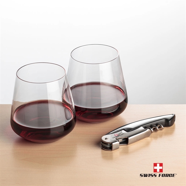 Giftset includes 2 Breckland stemless wine glasses and Swiss Force® Impressive... from ASI 84592 St Regis Group