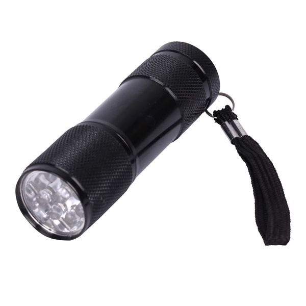 Mini Aluminum 9-LED Flashlight with laser engraving on 1 location... from ASI 37218 Athena Promo (tm)