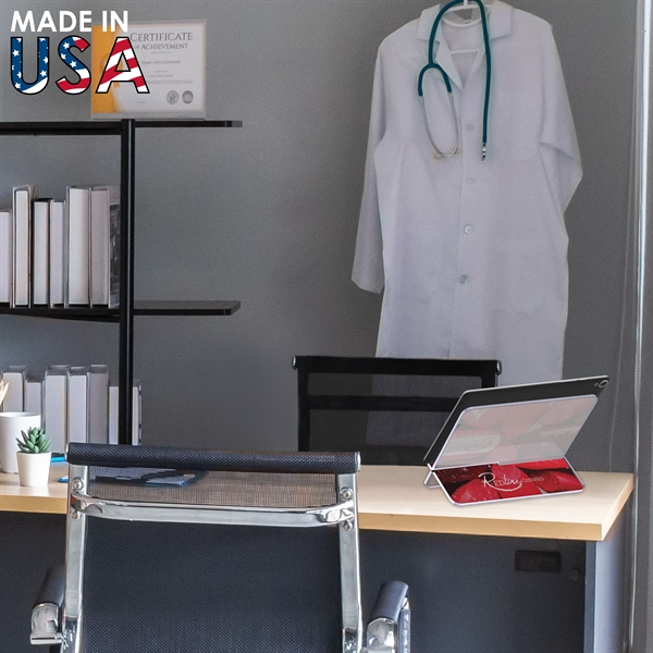 Brands stand out with this Contemporary Acrylic Tablet Stand. Its premium... from ASI 91411 Toddy Gear