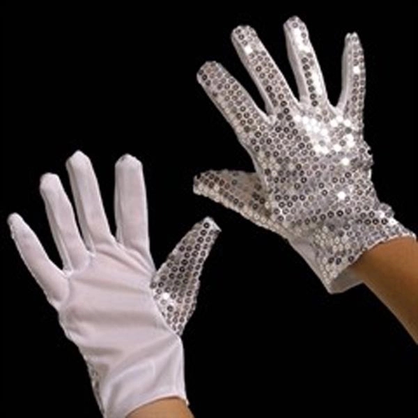 Silver sequined plastic glove with customization.... from ASI 42016 Brighter Promotions Inc / Chemical Light™