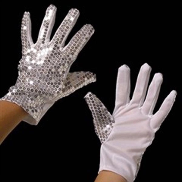 Silver sequined plastic glove with customization.... from ASI 42016 Brighter Promotions Inc / Chemical Light™
