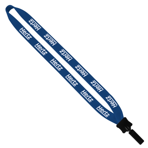 3/4" x 16" cotton lanyard with plastic clamshell and bulldog clip.... from ASI 88060 Snugz/USA Inc / SnugZ USA®