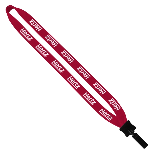 3/4" x 16" cotton lanyard with plastic clamshell and bulldog clip.... from ASI 88060 Snugz/USA Inc / SnugZ USA®