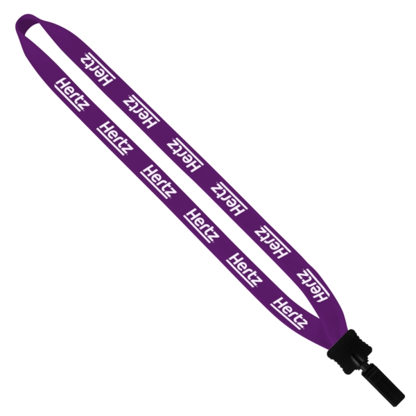 3/4" x 16" cotton lanyard with plastic clamshell and bulldog clip.... from ASI 88060 Snugz/USA Inc / SnugZ USA®