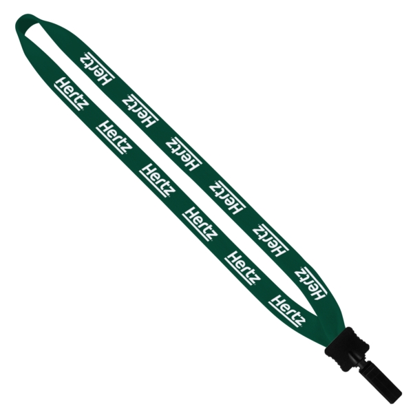 3/4" x 16" cotton lanyard with plastic clamshell and bulldog clip.... from ASI 88060 Snugz/USA Inc / SnugZ USA®