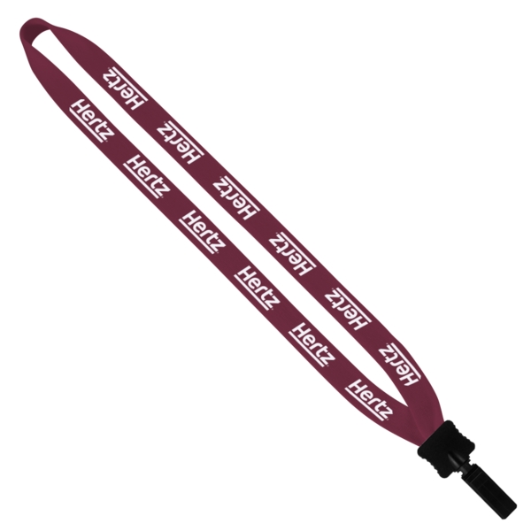 3/4" x 16" cotton lanyard with plastic clamshell and bulldog clip.... from ASI 88060 Snugz/USA Inc / SnugZ USA®