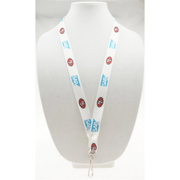 An incredible value, this white-background lanyard includes full-color sublimation on one... from ASI 30250 AZX Sport USA