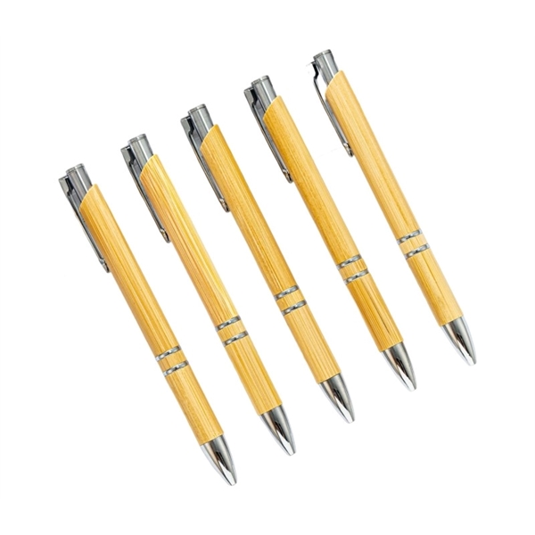 Click action bamboo pen plus 1 color silkscreen imprint or laser... from ASI 37218 Athena Promo (tm)