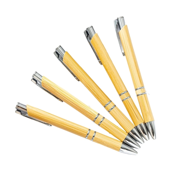 Click action bamboo pen plus 1 color silkscreen imprint or laser... from ASI 37218 Athena Promo (tm)