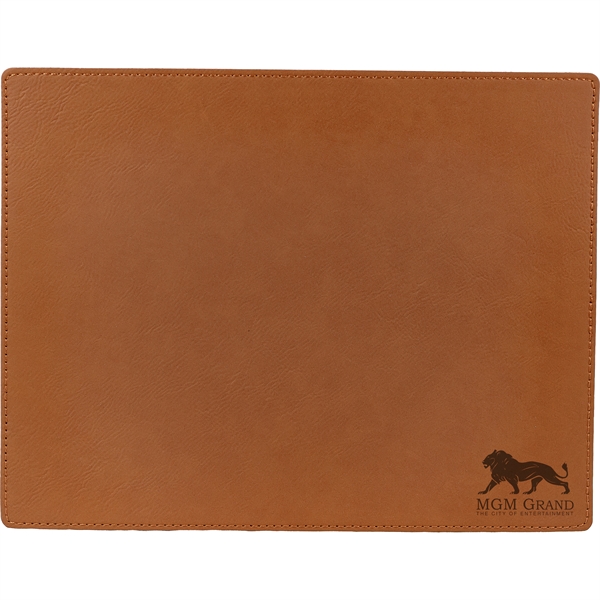 8.5" x 11" vegan leather mouse pad.... from ASI 57653 Gold Bond