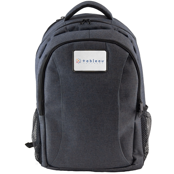 18" x 12" x 7.8" backpack with 3 compartments, laptop sleeve,... from ASI 57653 Gold Bond