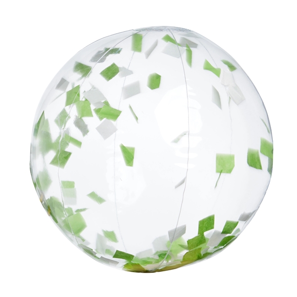 16" clear PVC inflatable beach ball with confetti fill.... from ASI 63549 Jornik Manufacturing Corp / Jornik