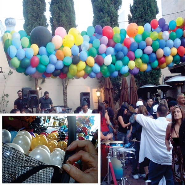 Balloon drop kit with 1000 balloons, a 22.5' x 4.5' storage... from ASI 42016 Brighter Promotions Inc