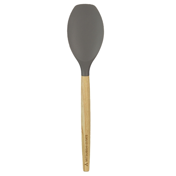 12 7/16" x 2 11/16" silicone spoon with wooden handle.... from ASI 57653 Gold Bond
