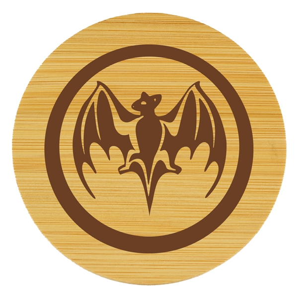 Set of 4 bamboo coasters with canvas pouch.... from ASI 57653 Gold Bond