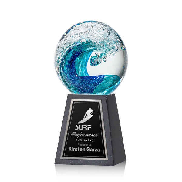 The magnificent Surfside Artglass award features a beautiful crashing blue wave... from ASI 84592 St Regis Group / St Regis