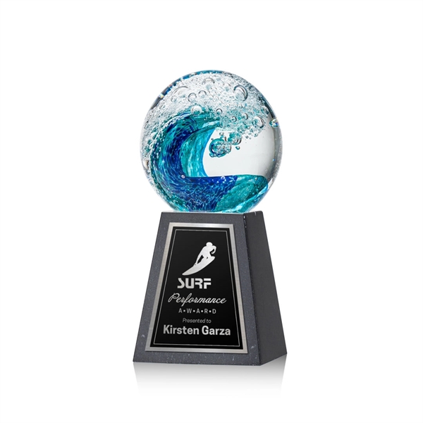 The magnificent Surfside Artglass award features a beautiful crashing blue wave... from ASI 84592 St Regis Group / St Regis