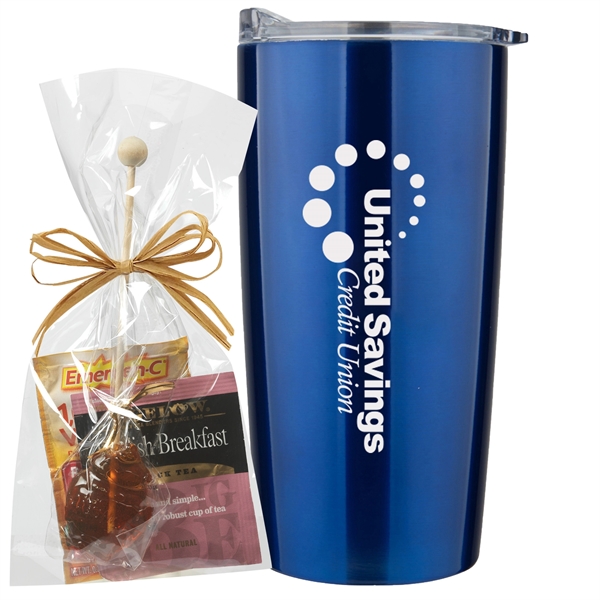 Immunity booster kit with a 20oz straight tumbler, Emergen-C® packet, English... from ASI 71685 Midnite Snax®
