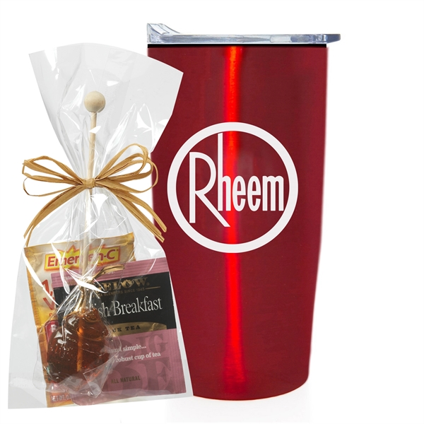 Immunity booster kit; 20oz straight tumbler with a plastic liner, Emergen-CA®... from ASI 71685 Midnite Snax®