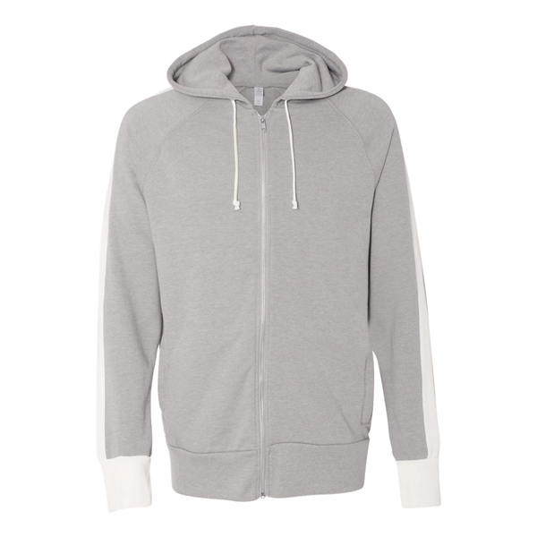 Full-zip raglan sweatshirt with an unlined hood, matching drawcord, and side... from ASI 84358 S&S Activewear