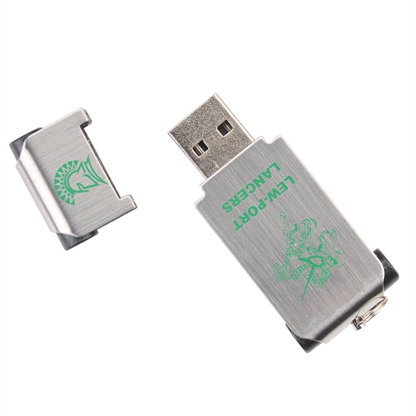 Our Stratford Stainless Steel USB has a metal logo imprint area... from ASI 90154 Sunjoy Group Inc