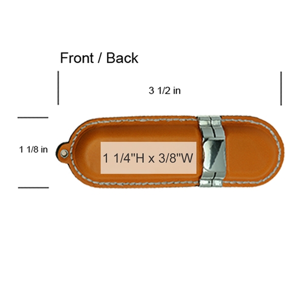 This Hazelhurst Leather Round Stitch USB has multiple logo imprint possibilities... from ASI 90154 Sunjoy Group Inc