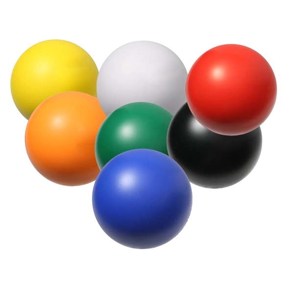 Squeezable Stress Reliever Ball with 1c1p sticker imprint... from ASI 37218 Athena Promo (tm)